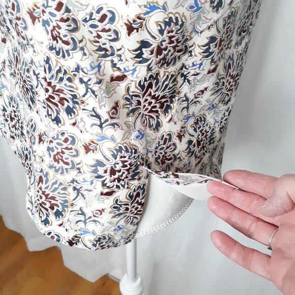 Tory Burch Silk & Cotton Blend Floral Sleeveless Blouse - Picture 2 of 7